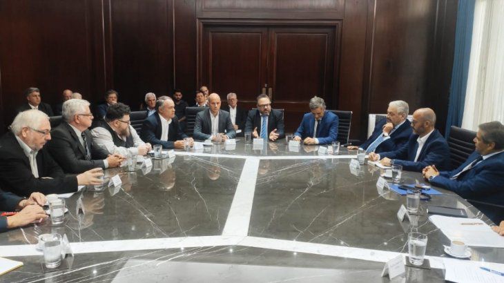 Empresarios de CGERA reunidos con Kulfas a comienzos de año.